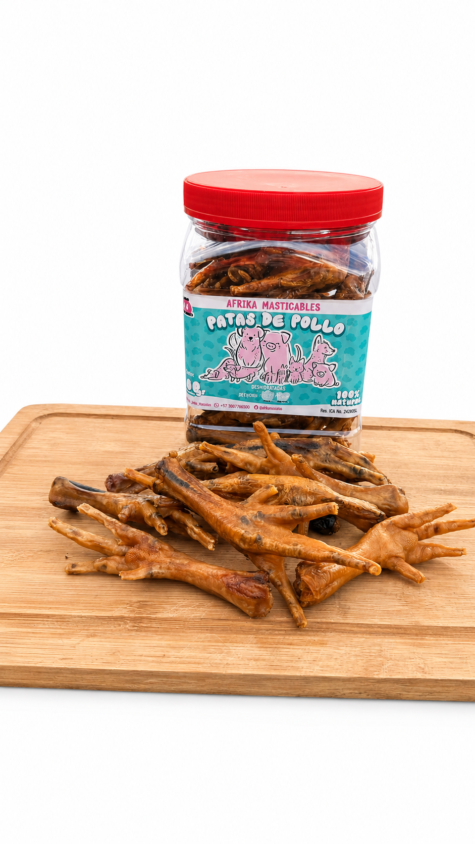 PATAS DE POLLO DESHIDRATADAS 300GR
