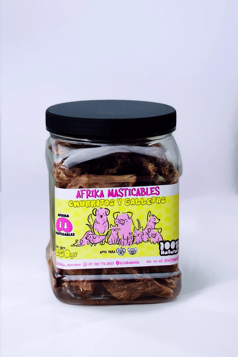 Churritos y galletas deshidratadas 250 g